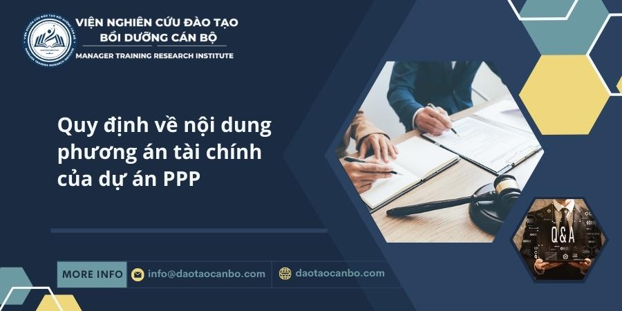 quy dinh ve noi dung phuong an tai chinh cua du an PPP