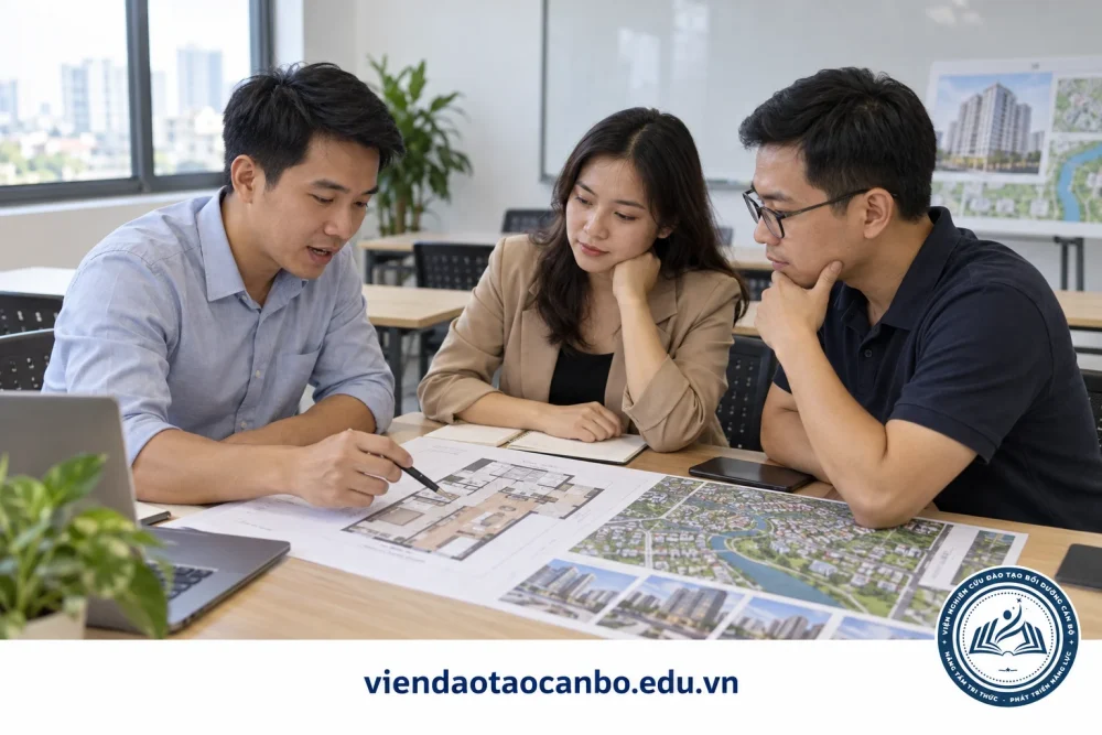 Học viên thực hành tư vấn môi giới bất động sản
