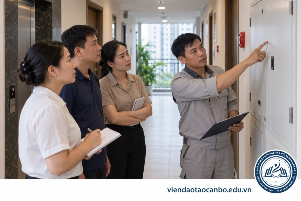 Học viên tìm hiểu nghiệp vụ vận hành nhà chung cư