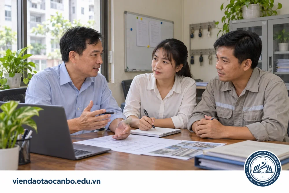 Các nhóm học viên quản lý vận hành nhà chung cư