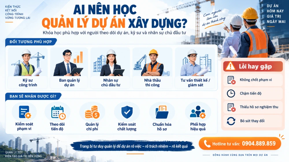 Ai nên học quản lý dự án xây dựng