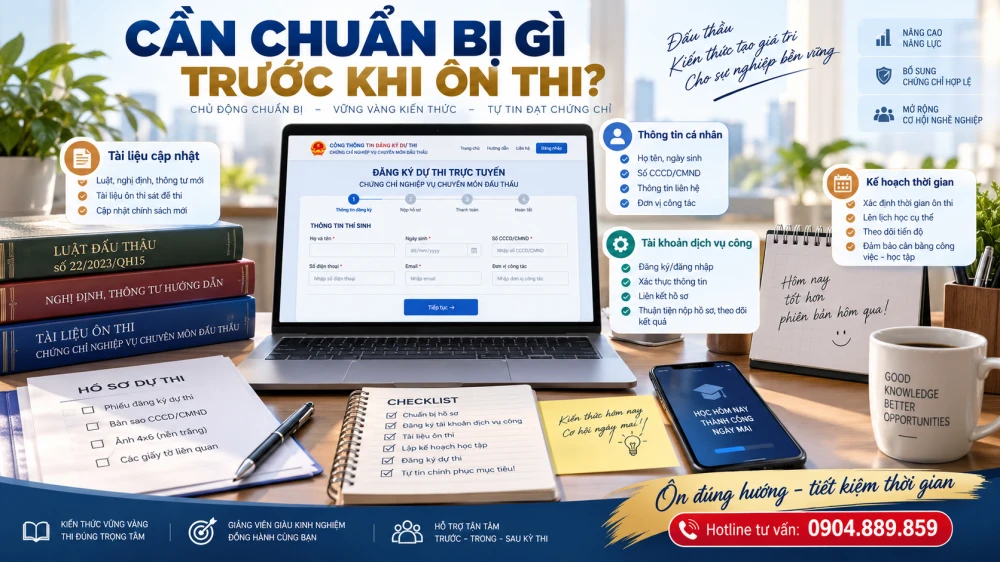Chuẩn bị cho ôn thi
