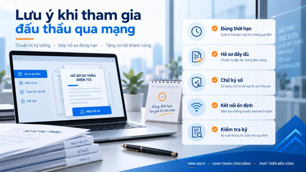 Lưu ý tham gia đấu thầu qua mạng Lưu ý tham gia đấu thầu qua mạng