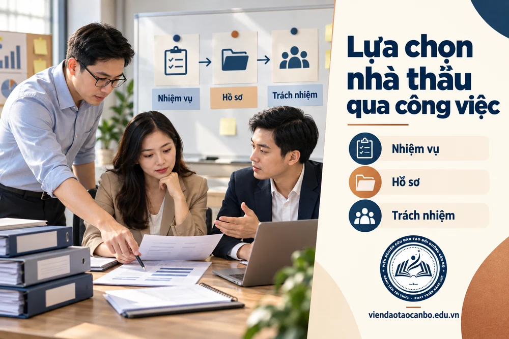 Lựa chọn nhà thầu qua công việc: nhiệm vụ, hồ sơ, trách nhiệm