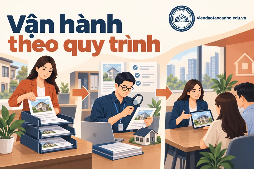 Vận hành theo quy trình trong quy trình vận hành cơ bản của sàn giao dịch bất động sản