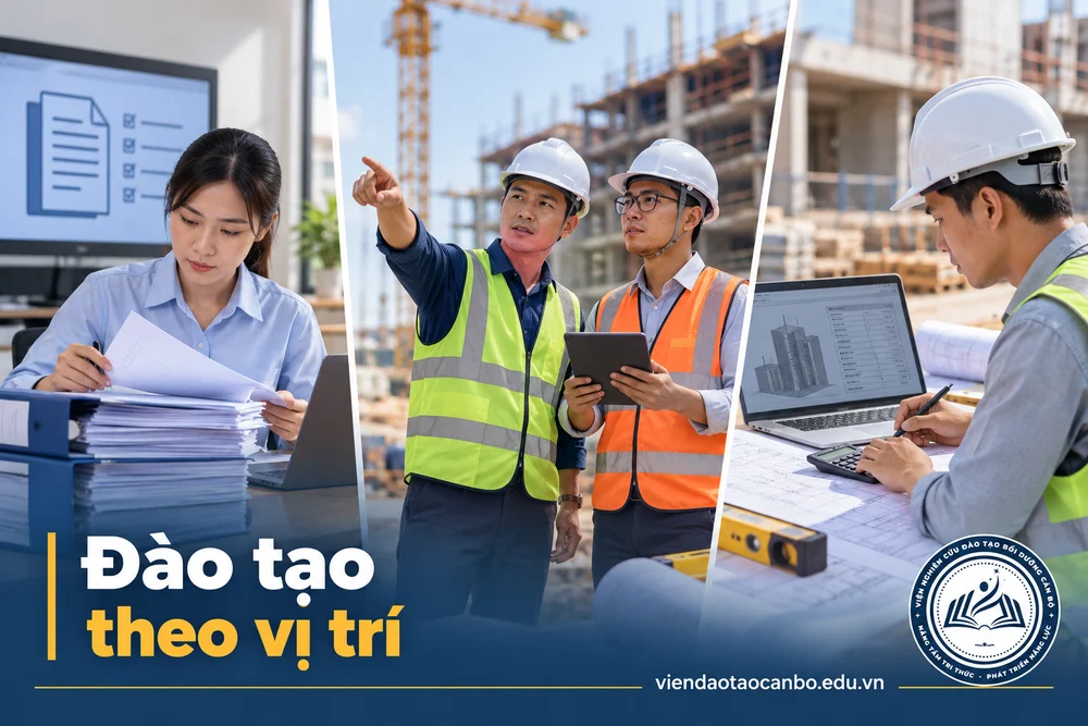 Đào tạo theo vị trí trong doanh nghiệp nên đào tạo nội bộ những khóa nào cho nhân sự xây dựng