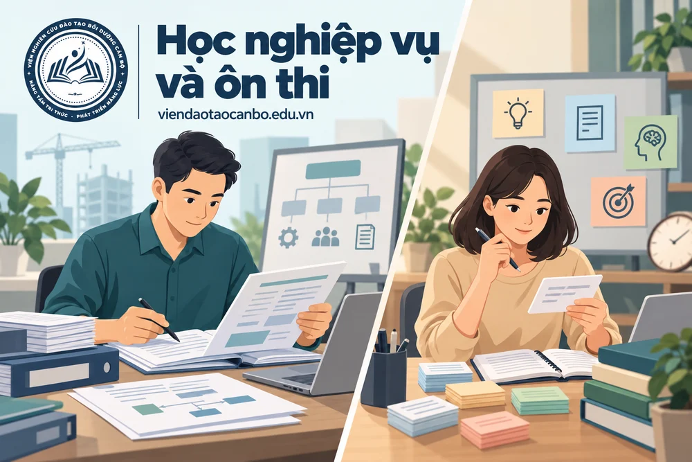 Học nghiệp vụ và ôn thi trong khóa học đấu thầu cơ bản và ôn thi chứng chỉ đấu thầu khác nhau thế nào