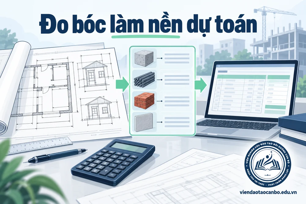 Đo bóc làm nền dự toán trong lập dự toán và đo bóc khối lượng nên học khóa nào trước