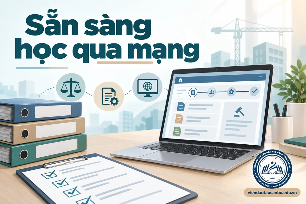 Sẵn sàng học qua mạng trong bảng rà soát nội dung cần chuẩn bị trước khi học đấu thầu qua mạng
