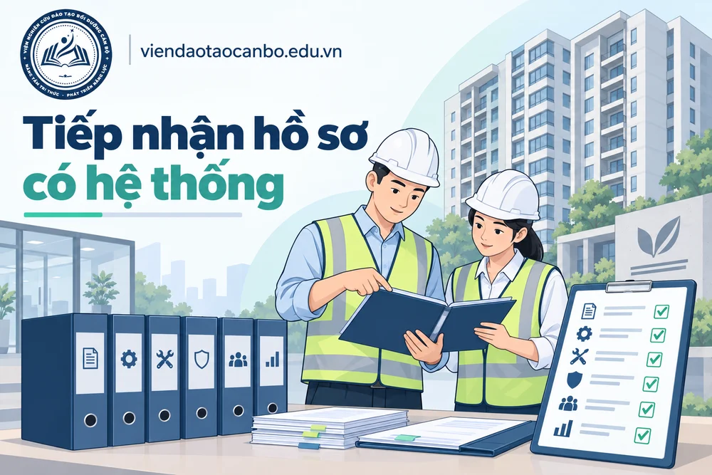 Tiếp nhận hồ sơ có hệ thống trong bảng rà soát hồ sơ quản lý vận hành nhà chung cư