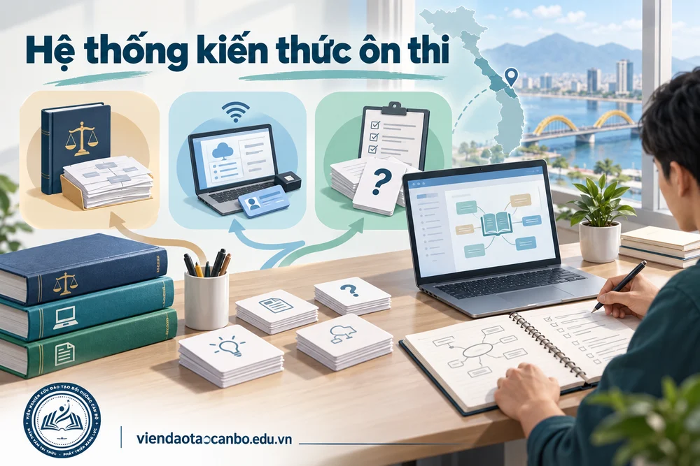 Hệ thống kiến thức ôn thi — minh họa nội dung bài Ôn thi chứng chỉ nghiệp vụ đấu thầu tại Đà Nẵng cho học viên miền Trung