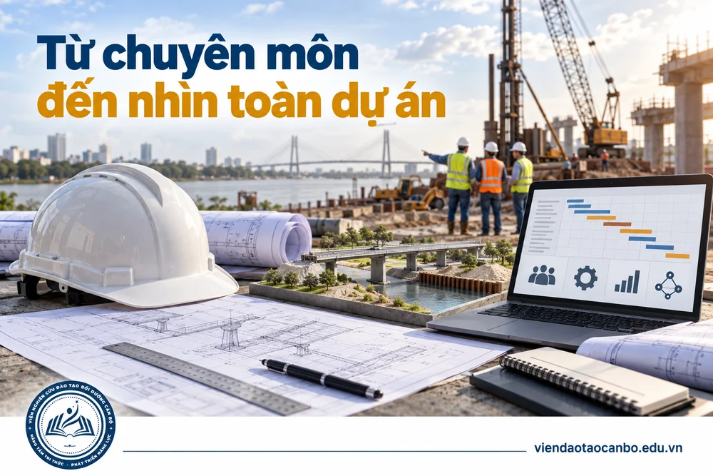 Từ chuyên môn đến nhìn toàn dự án trong bài Khóa học quản lý dự án xây dựng tại Cần Thơ cho học viên khu vực Tây Nam Bộ