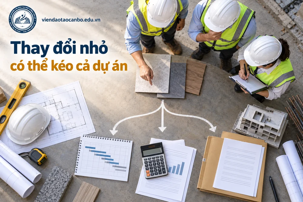 Thay đổi nhỏ có thể kéo cả dự án trong bài Khóa học quản lý dự án xây dựng tại Đồng Nai theo tình huống thực tế công trình