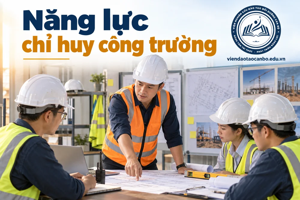 Năng lực chỉ huy công trường — minh họa nội dung bài Đào tạo chỉ huy trưởng công trình tại Đà Nẵng cho học viên miền Trung
