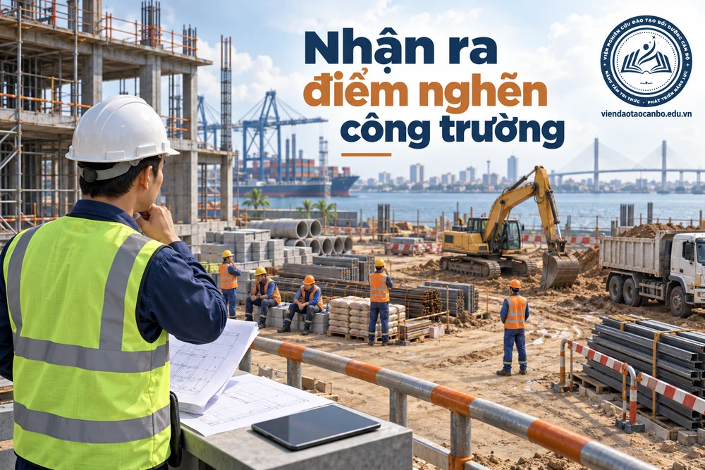 Nhận ra điểm nghẽn công trường trong bài Lớp chỉ huy trưởng công trình tại Hải Phòng cho nhà thầu và phòng thi công