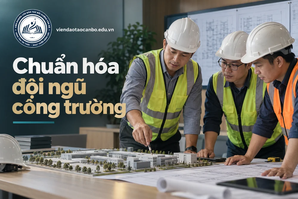 Chuẩn hóa đội ngũ công trường — minh họa nội dung bài Đào tạo chỉ huy trưởng công trình tại Bắc Ninh cho doanh nghiệp xây dựng