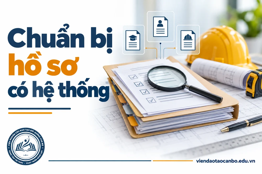 Chuẩn bị hồ sơ có hệ thống — minh họa nội dung bài Hồ sơ đề nghị cấp chứng chỉ hành nghề xây dựng: Cần chuẩn bị những giấy tờ gì?