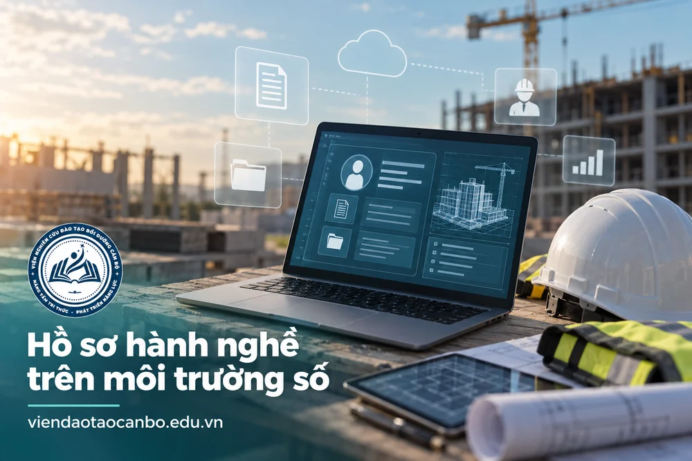 Hồ sơ hành nghề trên môi trường số — minh họa nội dung bài Chứng chỉ hành nghề xây dựng điện tử: Giá trị pháp lý và những điều cần biết