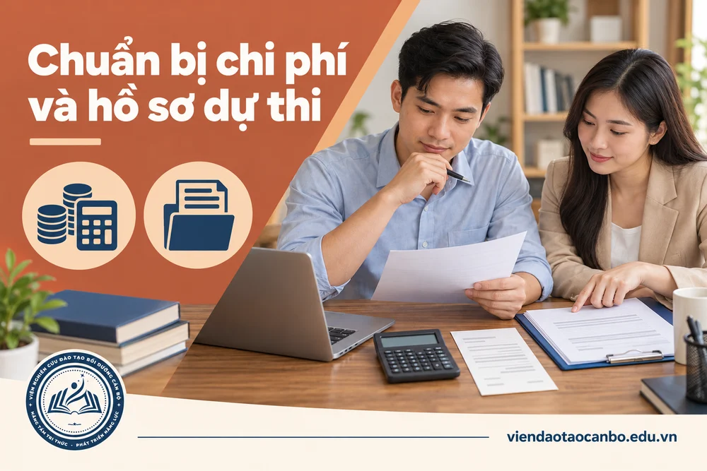 Chuẩn bị chi phí và hồ sơ dự thi