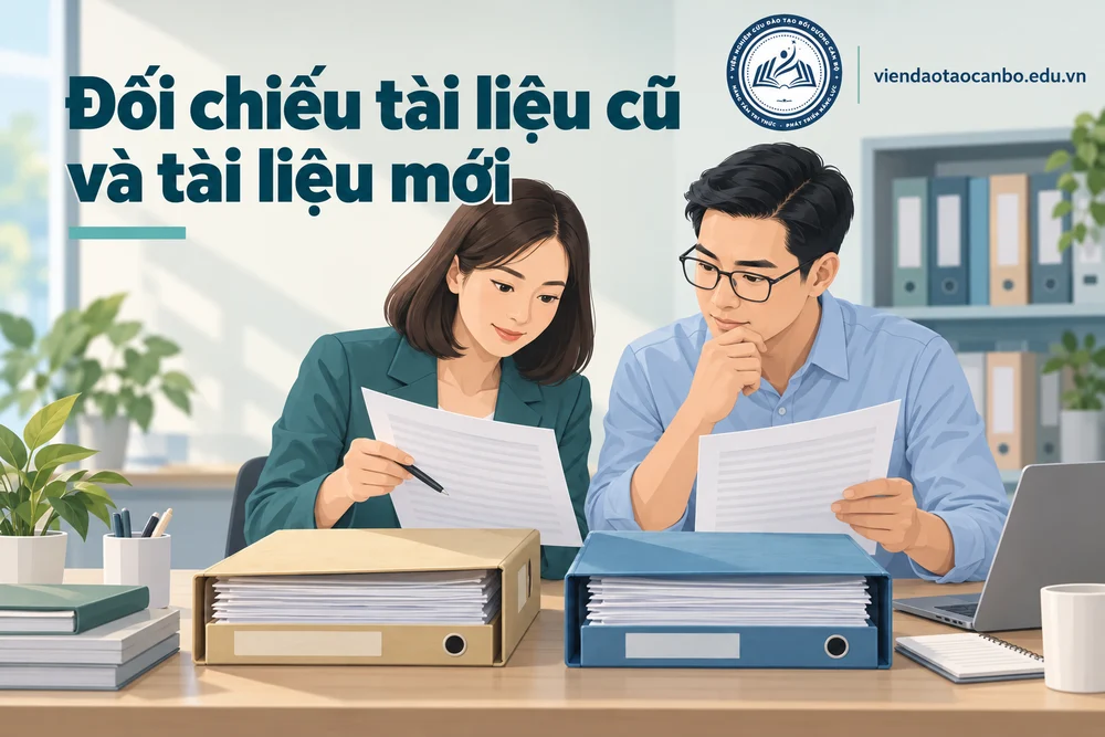 Đối chiếu tài liệu cũ và tài liệu mới