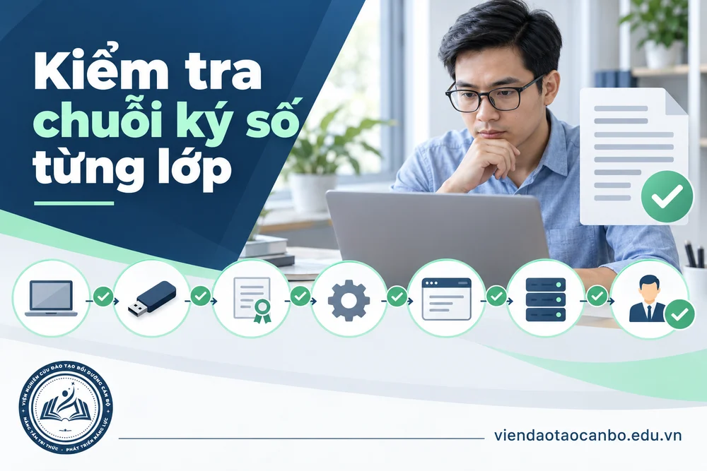 Kiểm tra chuỗi ký số từng lớp trong bài Hệ thống mạng đấu thầu không nhận chữ ký số: cách kiểm tra từng bước