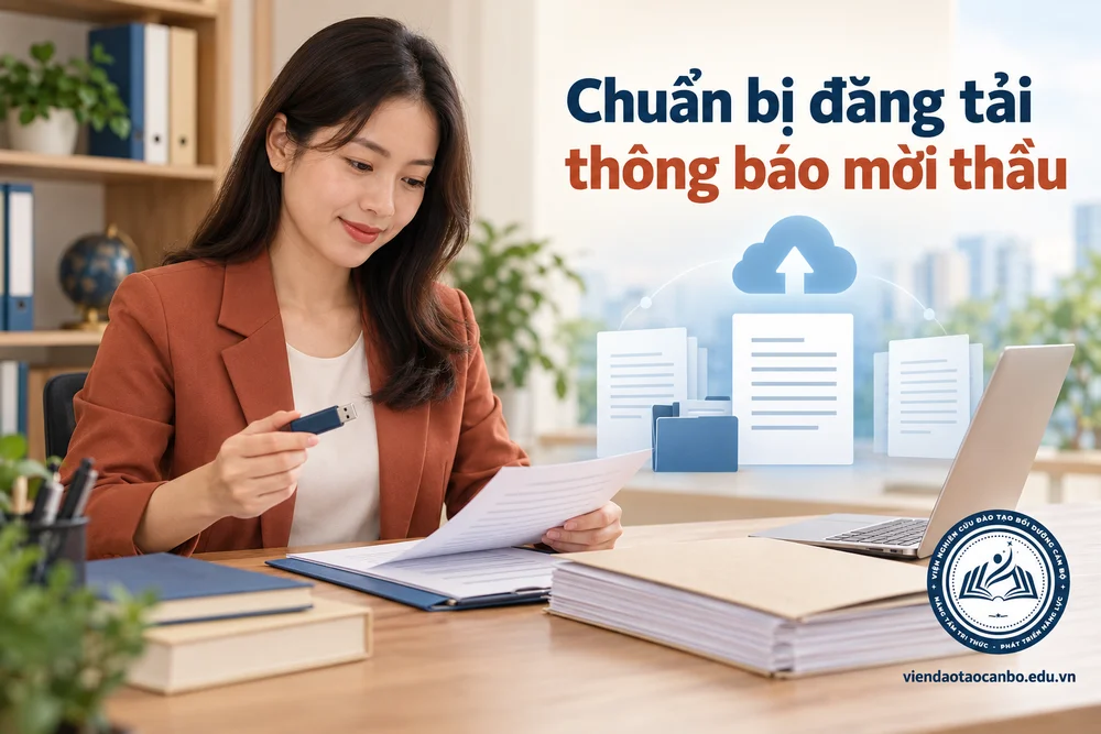 Chuẩn bị đăng tải thông báo mời thầu trong bài Hướng dẫn đăng tải thông báo mời thầu qua mạng trên Hệ thống mạng đấu thầu quốc gia