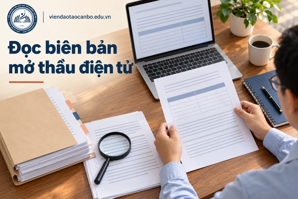 Đọc biên bản mở thầu điện tử trong bài Cách đọc biên bản mở thầu điện tử và kiểm tra thông tin E-HSDT