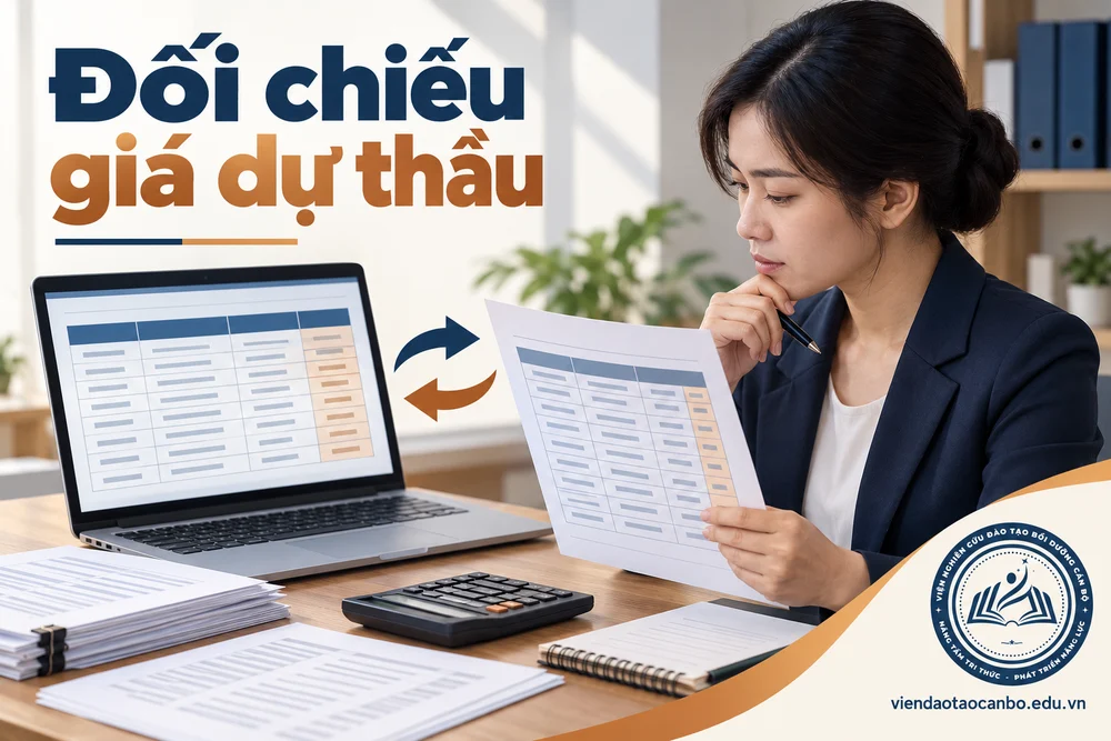 Đối chiếu giá dự thầu trong bài Giá dự thầu trên Hệ thống khác file đính kèm phải xử lý thế nào?