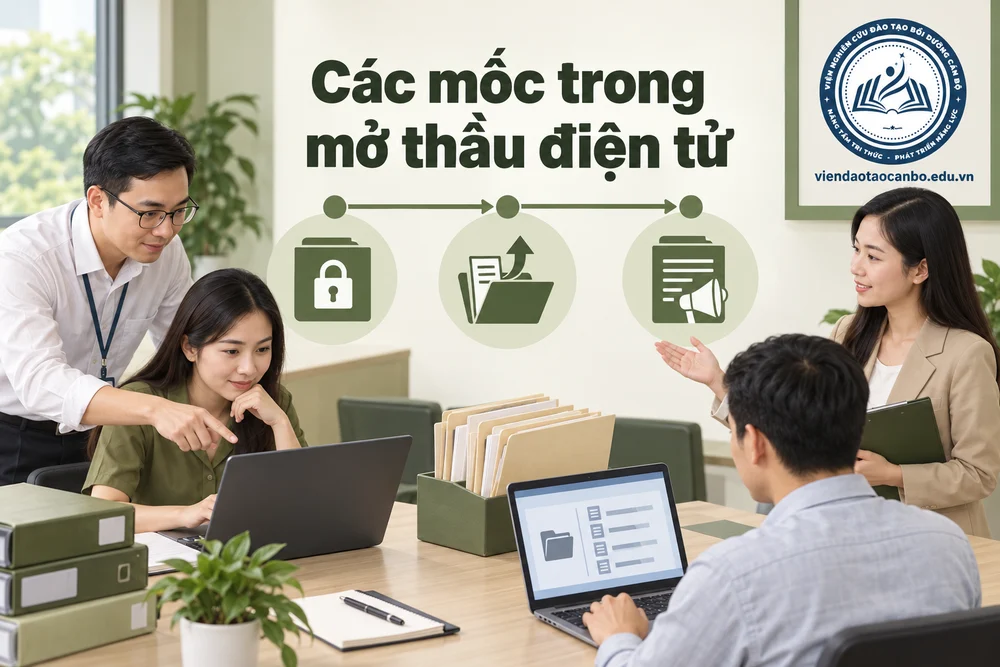 Các mốc mở thầu điện tử của chủ đầu tư trên Hệ thống mạng đấu thầu quốc gia
