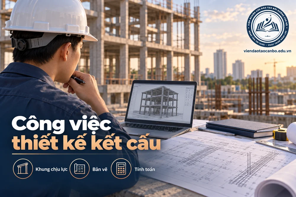 Công việc thiết kế kết cấu: khung chịu lực, bản vẽ, tính toán