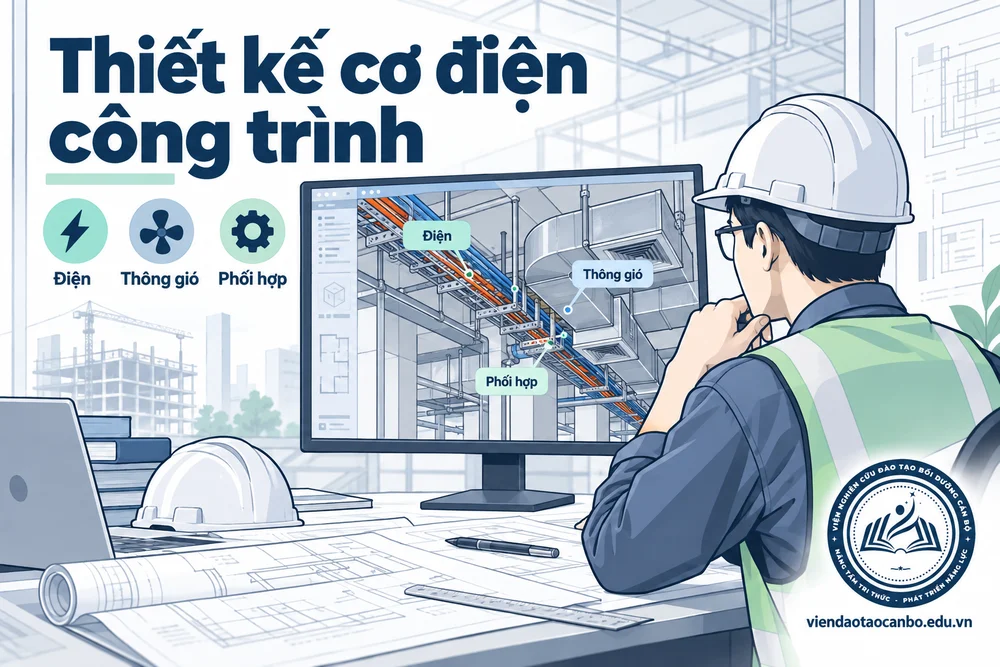 Thiết kế cơ điện công trình: điện, thông gió, phối hợp
