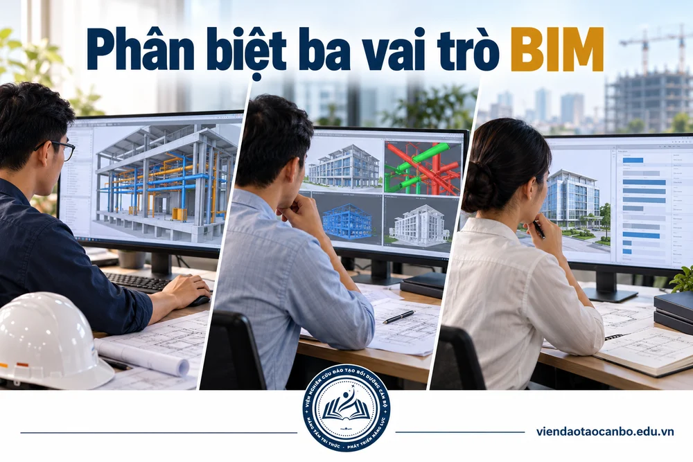 Phân biệt ba vai trò BIM trong bài BIM Modeler, BIM Coordinator Và BIM Manager Khác Nhau Thế Nào?