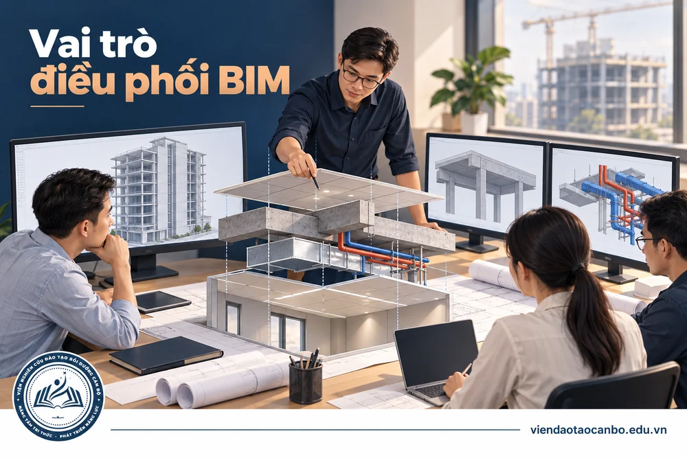 Vai trò điều phối BIM trong bài bIM Coordinator Là Gì? Vai Trò Và Công Việc Điều Phối BIM
