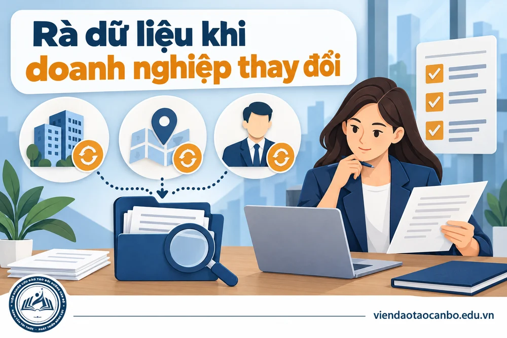 Rà dữ liệu khi doanh nghiệp thay đổi trong bài doanh nghiệp đổi tên, địa chỉ hoặc người đại diện phải cập nhật thông tin năng lực thế nào?