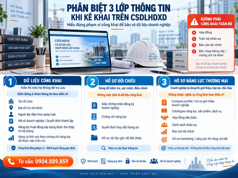 Thông tin trên hồ sơ năng lực xây dựng Thông tin trên hồ sơ năng lực xây dựng