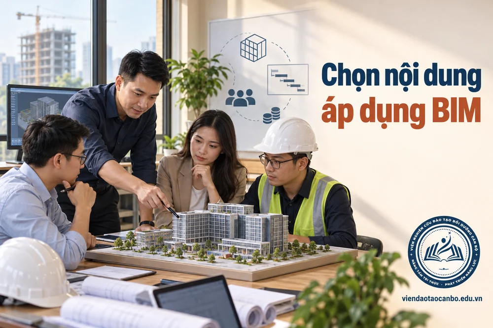 Chọn nội dung áp dụng BIM