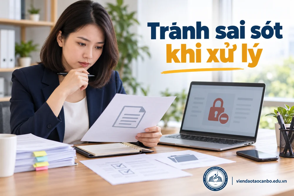 Tránh sai sót khi xử lý