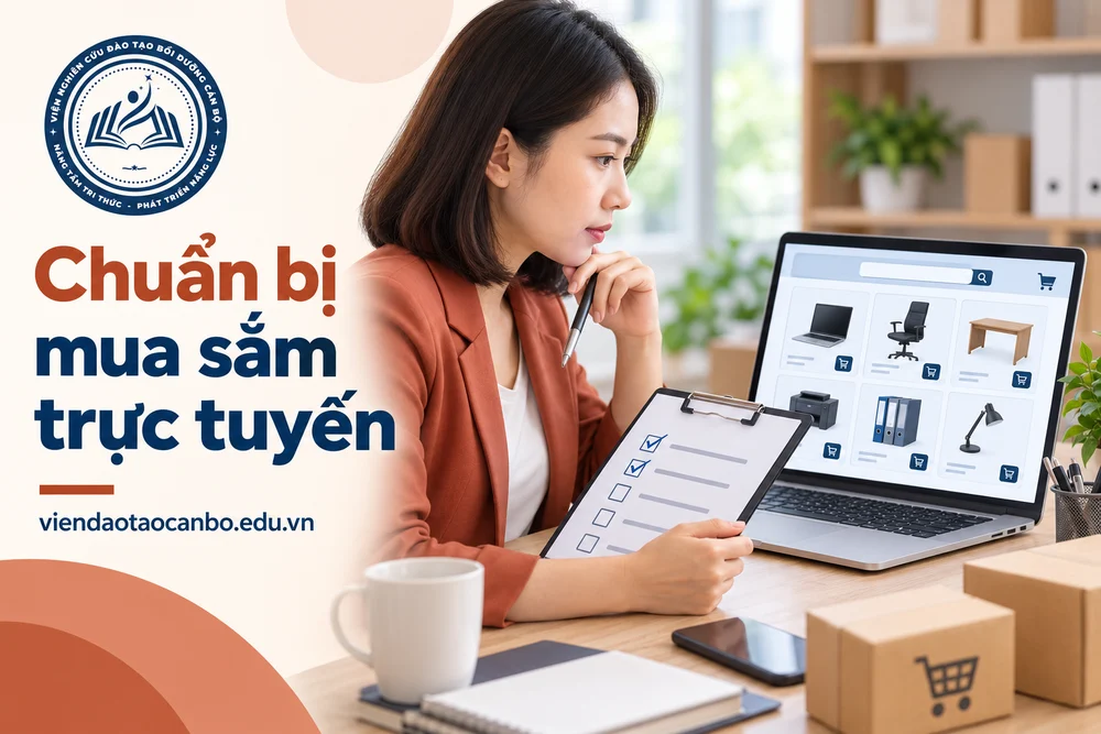 Chuẩn bị mua sắm trực tuyến