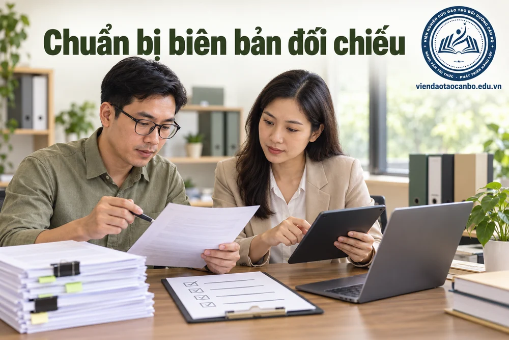 Chuẩn bị biên bản đối chiếu