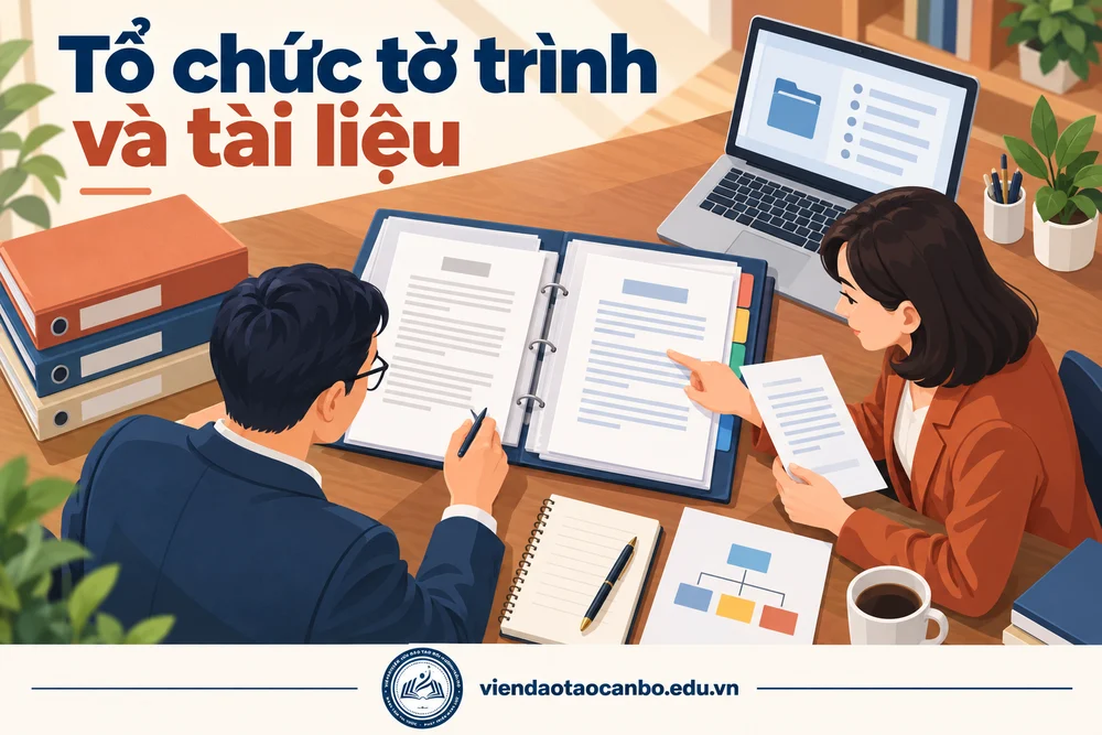 Tổ chức tờ trình và tài liệu