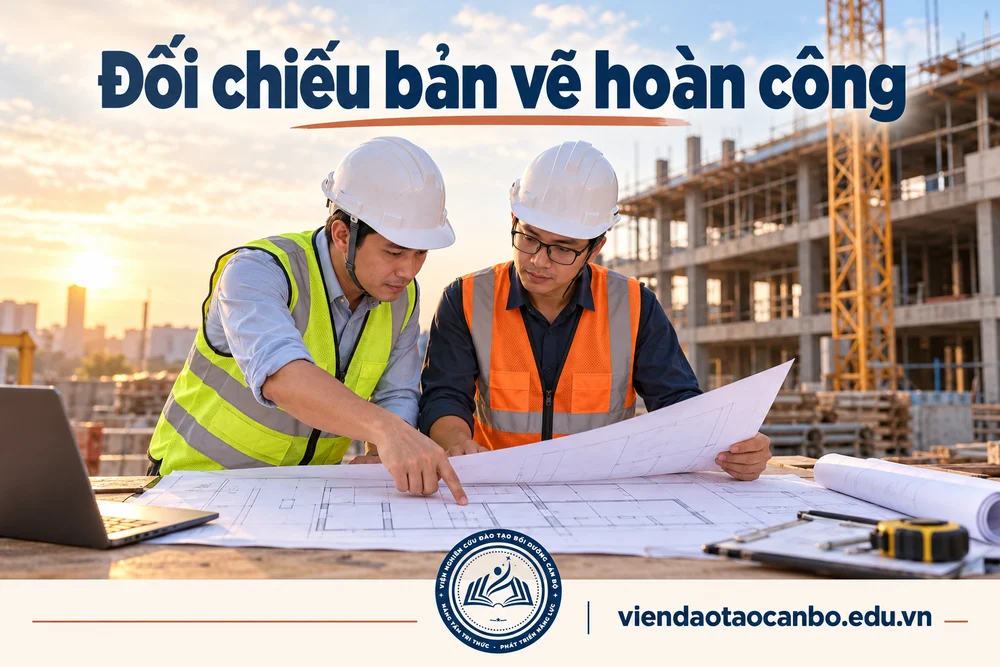 Đối chiếu bản vẽ hoàn công