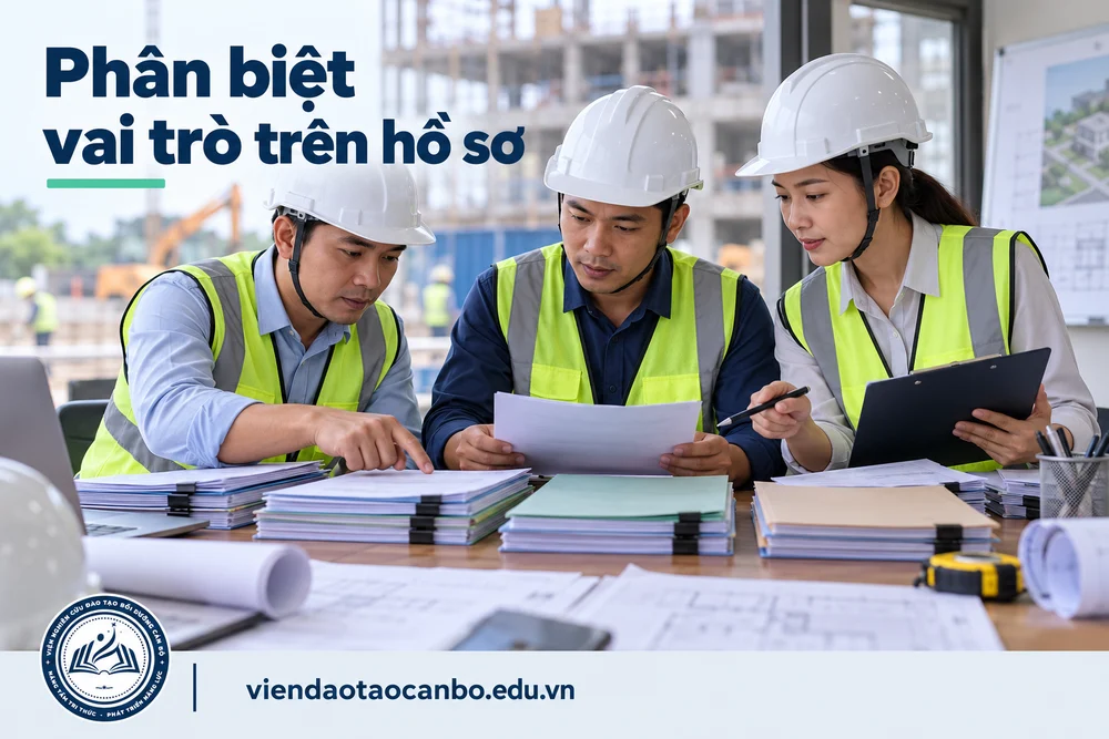 Chỉ huy trưởng ký hồ sơ gì, tư vấn giám sát ký gì: nghiệm thu, nhật ký, hoàn công, thí nghiệm, ký thay