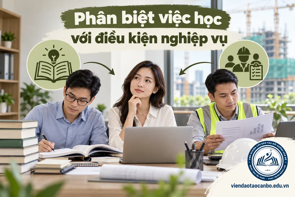 Phân biệt việc học với điều kiện nghiệp vụ