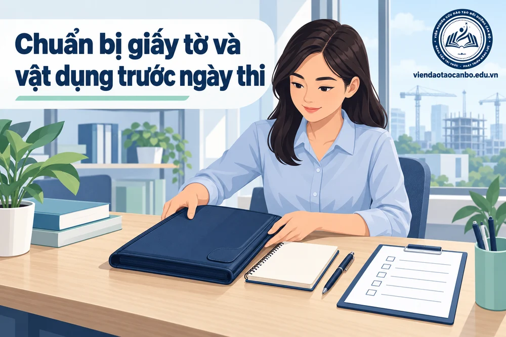 Chuẩn bị giấy tờ và vật dụng trước ngày thi