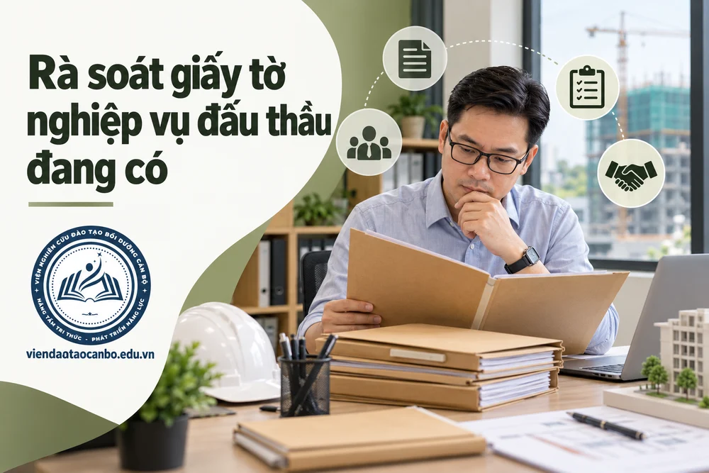 Rà soát giấy tờ nghiệp vụ đấu thầu đang có