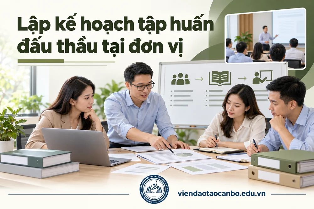 Tập huấn đấu thầu năm 2027 cho cơ quan, đơn vị: rà chứng chỉ tổ chuyên gia, chọn chuyên đề, lớp ôn thi riêng