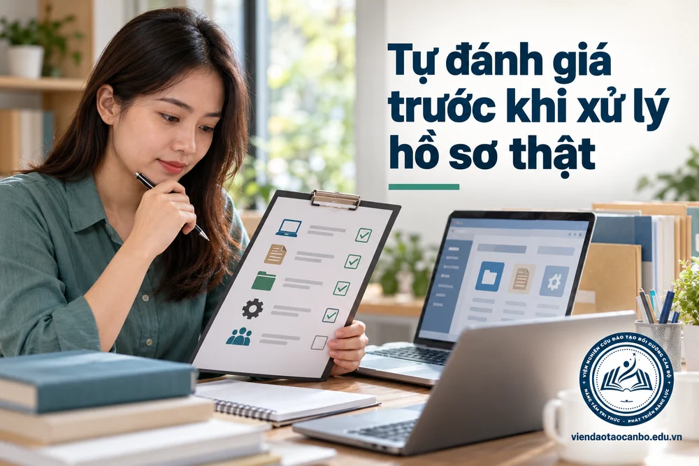 Tự đánh giá trước khi xử lý hồ sơ thật