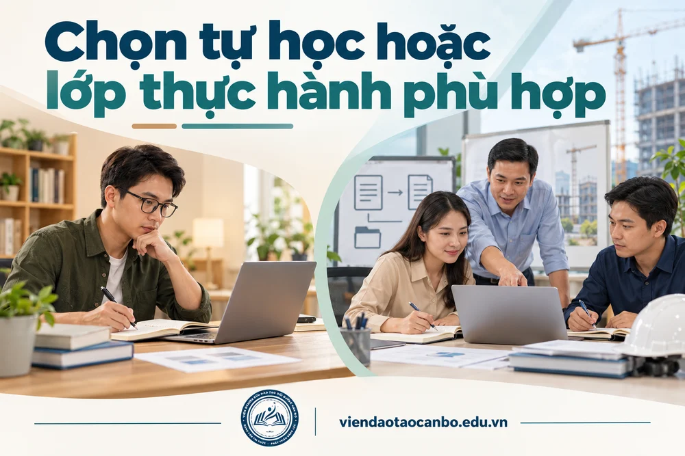 Chọn tự học hoặc lớp thực hành phù hợp