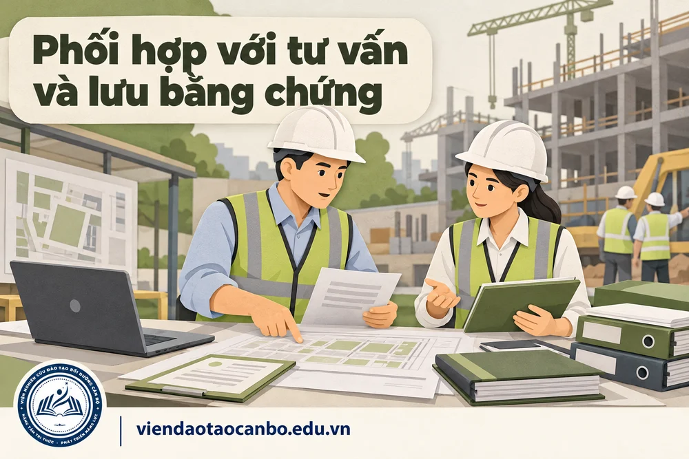 Phối hợp với tư vấn và lưu bằng chứng