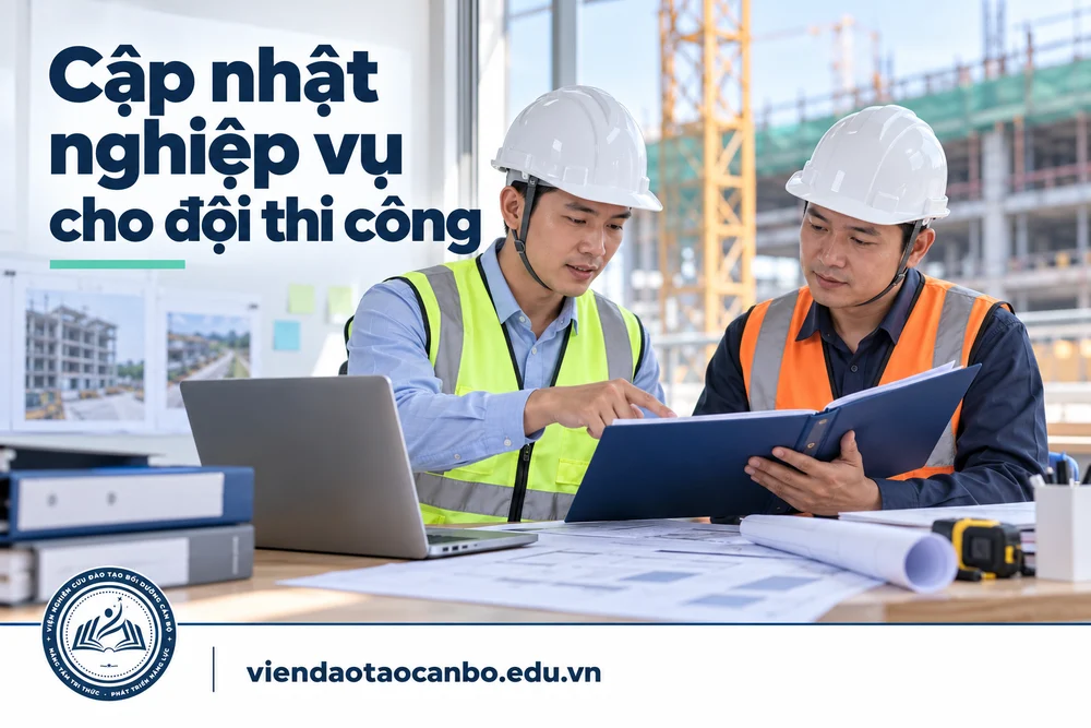 Cập nhật nghiệp vụ cho đội thi công